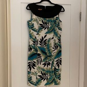 Tropical print sheath dress